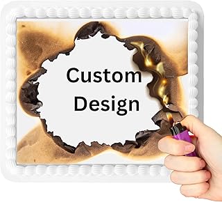 Burn Away Edible Photo Image Cake Topper 8x 10 Personalized Frosting Topper Sheet and Wafer Paper Cake Decoration