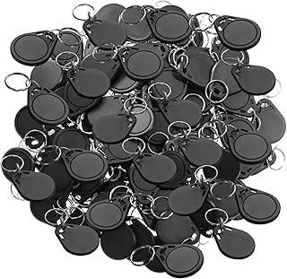 100 Pack of CUID Keychain Tags, Rewritable 13.56Mhz Cards for Attendance & Access Control