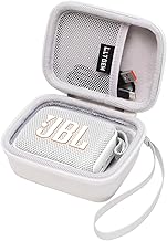 LTGEM Case Compatible with JBL Go 4 / GO 5 / Go 3 Ultra-Portable Waterproof Speaker, White