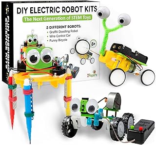 DIY Robotic Science Kits for Kids Age 8-12 6-8, STEM Projects for Kids Ages 8-12, Building Robot Kit Experiments, Educational Toys for Ages 8-13, Gifts for Boys & Girls Age 6 7 8 9 10 11 12 Years Old