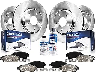 Brake Kit for Chevy 2012-2015 Captiva Sport 2008-2010 Saturn Vue 2007-2009 Equinox Pontiac Torrent Suzuki XL-7, Front & Rear Disc Brake Rotors Ceramic Brakes Pads Replacement