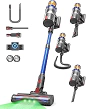Cordless Vacuum Cleaner, 650W/55Kpa Vacuum Cleaners for Home, 70Mins Stick Vacuum with Self-Standing,Anti-Tangle,Wall Mount Charging,Lightweight Wireless Vacuum for Hardwood Floors Carpet Pet Hair Car