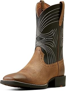 Men's Sport Western Wide Square Toe Cowboy Boot
