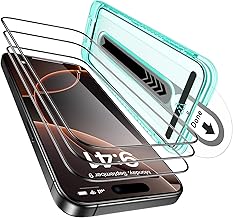 3 Pack for iPhone 16 Pro Screen Protector, [9H Hardness] [Military Grade Shatterproof] Tempered Glass Film with Flawless Fit Tray