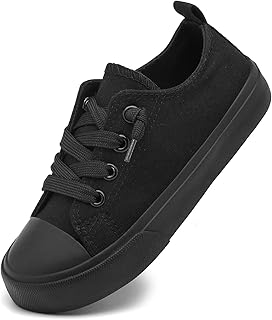 Toddler Little Kid Cushioned Canvas Shoes Slip On Sneakers Soft and Durable