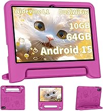 COLORROOM 2026 Upgraded Android 15 Tablet, 10inch Kids Tablet, Octa-core CPU, 10GB+64GB+1TB Expand Tablets for Kids with Kids Space, Parental Control, 6000mAh Big Battery,Touchscreen Tableta,Pink