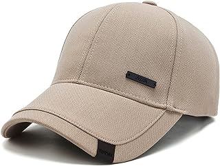 Vintage Cotton Dad Hat with Double Layer Peaks Adjustable Baseball Cap Trendy Trucker Hat for Mens Headwear