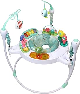 Infantino Magic Motion Activity Jumper, Under the Sea Baby Jumper with 360° Seat, Removable Piano, Lights & Music, Adjustable Height Activity Center, Motor Skills and Sensory Play, Ages 4+ Months