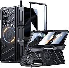 Kaiiecal for Galaxy Z Fold 5 Case with Screen Protector [Fit for Magsafe] [Built-in S Pen Holder & Kickstand] [Hinge Protection] Shockproof Protective Phone Cover for Samsung Galaxy Z Fold5, Black