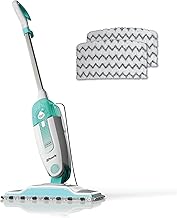 Steam Mop with 2 Machine Washable Dirt Grip Pads, Removable Water Tank, Lightweight, Steam Cleaner for sealed Hard Floors, Marble, Stone, Hardwood, Tile, Laminate, White/Seafoam, S1000