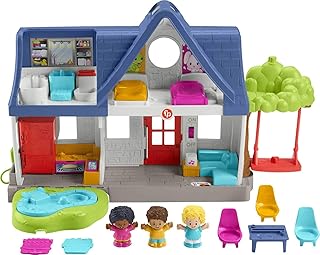 Fisher-Price Little People Toddler Toy Friends Together Play House Pretend Playset with Learning Songs for Preschool Kids Ages 1+ Years
