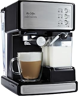 Espresso and Cappuccino Machine Stainless Steel Programmable Coffee Maker with Automatic Milk Frother 15-Bar Pump Ideal for Home Baristas