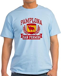 Pamplona San Fermin Light T Shirt Men's 100% Cotton, Classic Graphic White T-Shirt