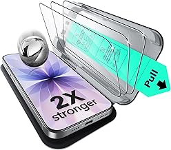 3 Pack for iPhone 17/iPhone 16 Pro Screen Protector, Military-Grade Shatterproof, 9H Hardness, Full Coverage Tempered Glass with Ultra Fit Tray