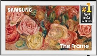 SAMSUNG 55-Inch Class QLED 4K LS03D The Frame Series Quantum HDR Smart TV w/Dolby Atmos, Art Mode, Anti-Reflection, Customizable Frame, Slim Fit Wall Mount with Alexa Built-in (QN55LS03D, 2024 Model)