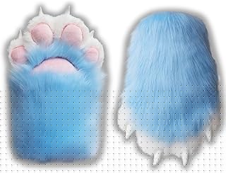 Therian Paws Comfy Furry Paws Faux Fur Fursuit Paws, Therian Stuff Therian Gear, Cat Paw Gloves with Claws Cosplay