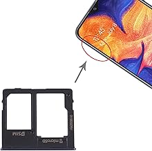 HONGYAN for Samsung Galaxy A10e SIM Card Tray + Micro SD Card Tray (Black)