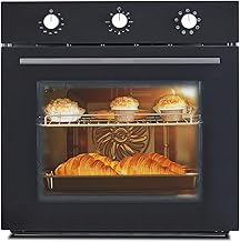 24 Inch Built-in Electric Single Wall Oven, 2.5 Cu.ft Stainless Steel Convection Oven with 8 Cooking Functions, Mechanical Knob Control, 500℉ Max Temperature, 3-Layer Tempered Glass Door