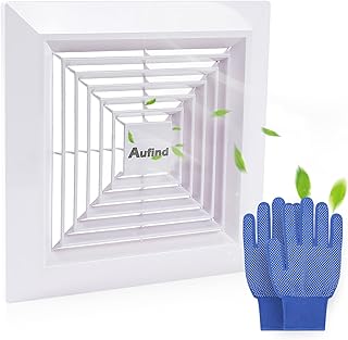 11"x11" Bathroom Exhaust Fan Cover with Spring - Heavy Duty Plastic Ventilation Grille, Easy Install Spring-Loaded Design for Ceiling or Wall Mounted Fans