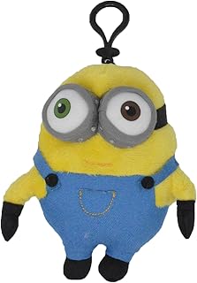 Accessory Innovations Despicable Me - Bob Two Eye Minion 5-inch Plush Coin Clip Key Chain Toy Bag