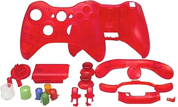 Replacement Case Shell & Buttons Kit for Microsoft Xbox 360 Wireless Controller Color Red