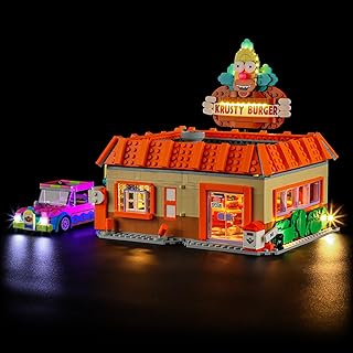 2.0 Light Kit for Lego The Simpsons Krusty Burger -Innovative Led Lighting Compatible with Icons 10352 - Not Included Lego Set
