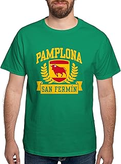 Pamplona San Fermin Dark T Shirt Men's 100% Cotton, Classic Graphic White T-Shirt