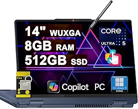 IdeaPad Flex 5i 2-in-1 Laptop 14" WUXGA Touch Intel 12-core Ultra 5 225U (Beats Core 7 150U) 8GB RAM 512GB SSD Backlit for Creator Designer Business Professional Win11Pro ICP Hub/PC