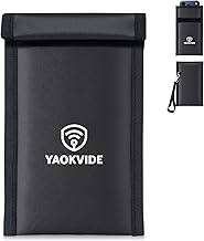 Military Grade Faraday Bags for Phones & Car Keys – Anti Theft Signal Blocking Pouch, Blocks 5G/WiFi/Bluetooth/GPS, Prevents Keyless Entry Hacking, Fireproof Waterproof with Detachable Strap