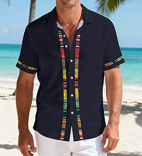 Mens Hawaiian Shirts Short Sleeve: Button Down Casual Summer Beach Shirts Tropical Resort Wear
