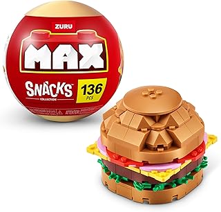 MAX Premium Snacks Building Bricks Collection (Hamburger) by ZURU. Building Bricks for Teens, Adults and Collectors. Build, Collect and Display Your Collection of Delicious Snacks!