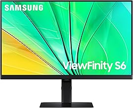 24" ViewFinity S6 (S60D) Series QHD High Resolution Computer Monitor, 100Hz, HDR10, Multiple Ports w/ HDMI, DisplayPort, USB-A, Easy Setup, Height Adjustable Stand, LS24D606EANXZA, 2024