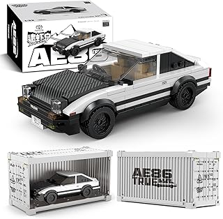 TOYOTA AE86 Trueno Building Car Sets with Display Container,TOYOTA Officially Licensed, Compatible with Speed Champions, Collectible Racing Car Building Toys for Adults and Kids Boys Ages 8-16(327PCS)