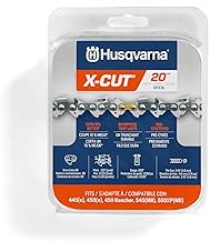 X-Cut SP33G 20 Inch Chainsaw Chain, .325" Pitch, .050" Gauge, 80 Drive Links, Pre-Stretched Chainsaw Blade Replacement with Superior Lubrication and Low Kickback, 581643680