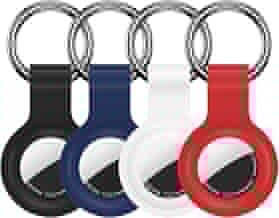 Compatible with AirTag Holder Case 4 Pack,for Air Tag 2nd & 1st Generation Airtag Keychain Ring Case Cover,for AirTags Holder GPS Tracker for Apple Airtag Finders Air Tagholder for Kids,Bags,Luggages