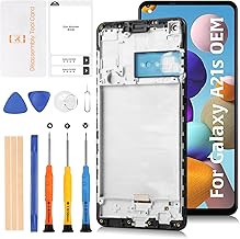 Original A21s OEM Screen LCD Display +Black Frame for Samsung Galaxy A21S A217F A217M 6.5" LCD Screen Display Replacement Touch Digitizer Assembly Kit