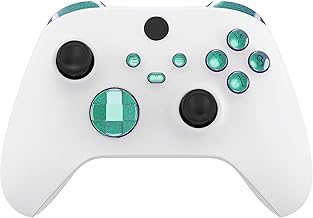 Replacement Buttons for Xbox Core Wireless Controller, Chameleon Green Purple Bumpers Trigers Dpad ABXY Start Back Sync Share Keys Accessories Parts for Xbox Series X & S Controller