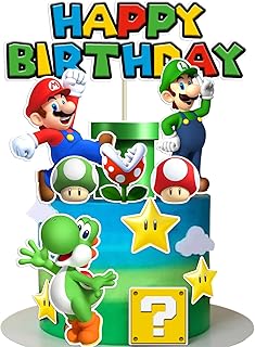 14Pcs Super Bros Cake Topper for Birthday Party Decoration, Super Brother Birthday Party Supplies- Fun Kid's Party Cupcake Decoration!