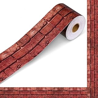 68 Feet Red Brick Bulletin Board Border Straight Border Trim for Classroom Home Decor
