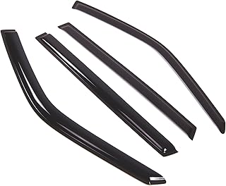 Outside Mount Window Vent Visors Rain Guards Compatible with Suzuki XL-7 2001-2006 | Side Window Wind Deflectors Rain Shields | Black Tinted, 4 Pcs Set, BGWV-404