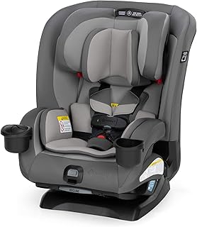 Safety 1st EverSlim 4-in-1 Convertible Car Seat, SecureTech Chest Clip, Ultra-Slim, 4-Mode Infant to Booster, Baby Car Seat, 5-100 lbs, Memory Foam, Office Space