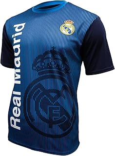 Men Compatible with Real Madrid Sublimation Logo Poly Soccer T-Shirt - Navy