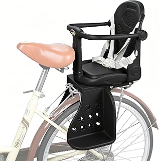 2026 Black New Rear Child Bike Seat,Rear Mounted Kids Bike Seats,Back Mount Child Seat,Fits All Bicycle Rear Frames Upgrade