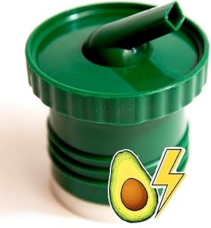 Thermo Stopper Replacement, Color Green - 1 Pack + 2 Stickers - Pouring Spout Spare Universal Lid to Classic Vacuum Insulated Wide Mouth Bottle - Pico Cebador para Yerba Mate, Regular