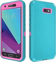Asuwish Phone Case for Samsung Galaxy J7 Prime 2017 J 7 Skypro Sky Pro J7V V S727VL Cell Cover Hybrid Shockproof Protective Drop Proof Heavy Duty Mobile Accessories Halo 7J Perx J7prime Light Green