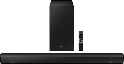 HW-B550/ZA 2.1ch Soundbar with Dolby Audio, DTS Virtual:X, Subwoofer Included, Adaptive Sound Lite, Bluetooth Multi-Device Connection, Wireless Surround Compatible, 2022, Black