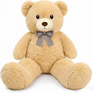 SQEQE Giant Teddy Bear Stuffed Animals 39 in, Large Teddy Bear Plush for Kids Adults, Cute Huge Plushies for Birthday Valentine's Gift