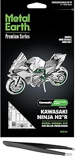 Fascinations Premium Series Kawasaki Ninja H2R 3D Metal Model Kit Bundle with Tweezers