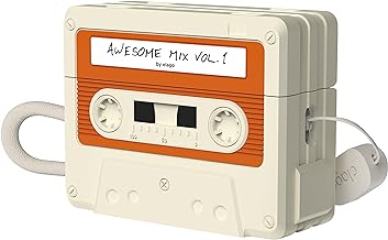 Cassette Tape Case Compatible with AirPods Pro 2nd Generation Case Cover, Compatible with AirPods Pro 2 Case, Lanyard Included, Shockproof, Full Protection, for Women, for Men (Classic White) | Lanyard Included