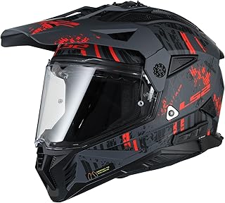 Helmets Blaze II Adventure Motorcycle Helmet with Midland Spectrum Bluetooth Headset